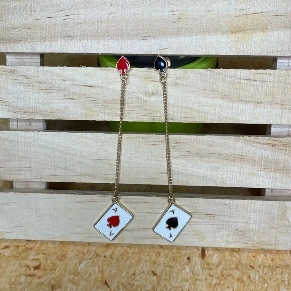 Card Earrings - Picture 2 of 2